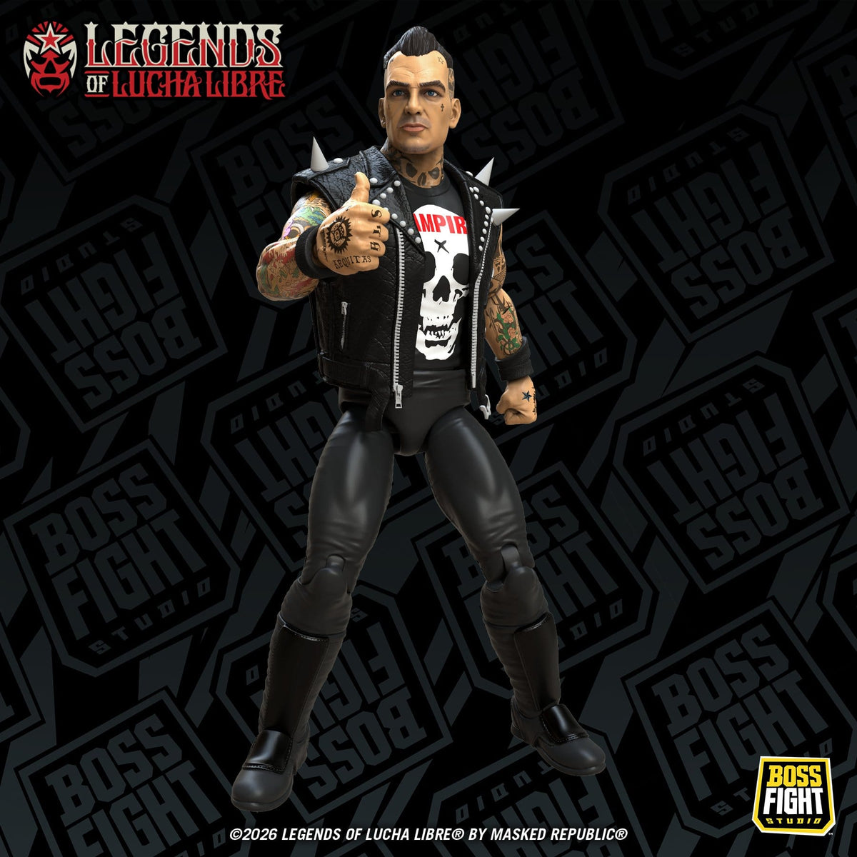 Boss Fight Studios Legends of Lucha Libre Fanaticos Vampiro Coffin Box Resurrected Action Figure PRE-ORDER