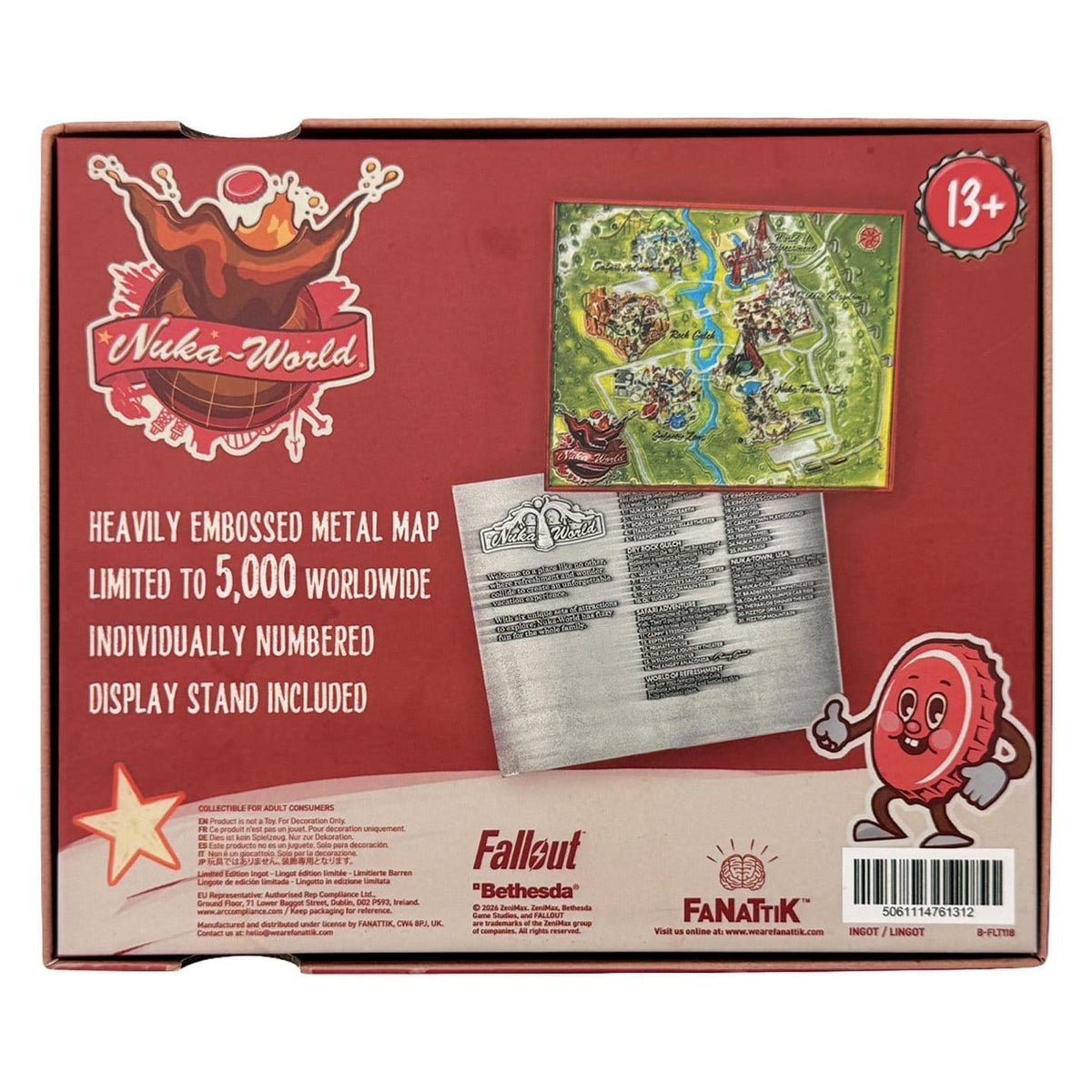 Fallout Replica Nuka-World Limited Edition Metal Souvenir Map PRE-ORDER