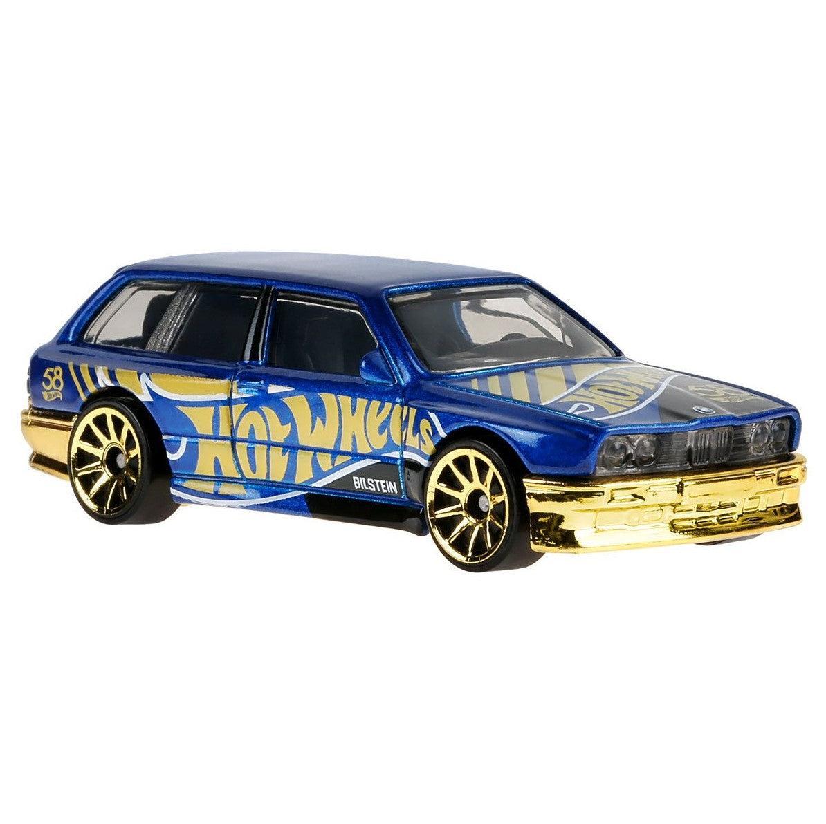 Hot Wheels Pearl and Chrome - BMW M3 Wagon (58th Anniversary) Diecast Blue Gold 1/6