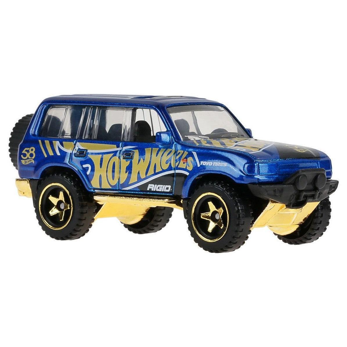 Hot Wheels Pearl and Chrome - Toyota Land Cruiser 80 (58th Anniversary) Diecast Blue Gold 2/6