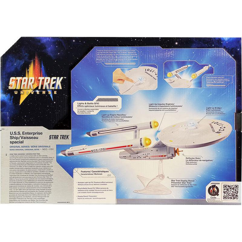Bandai Star Trek The Original Series 18" Replica Model Ship - USS Enterprise NCC-1701 (Lights and Sounds)
