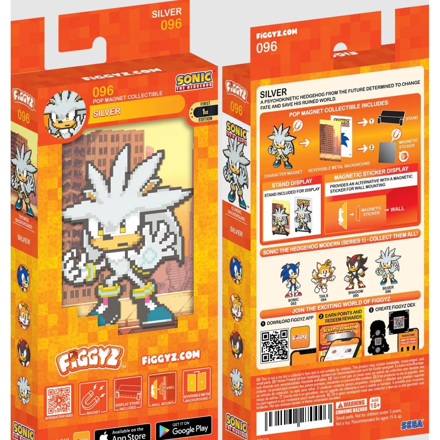Sonic The Hedgehog - Silver (Modern) Collectible #96 - Figgyz Pop Magnet