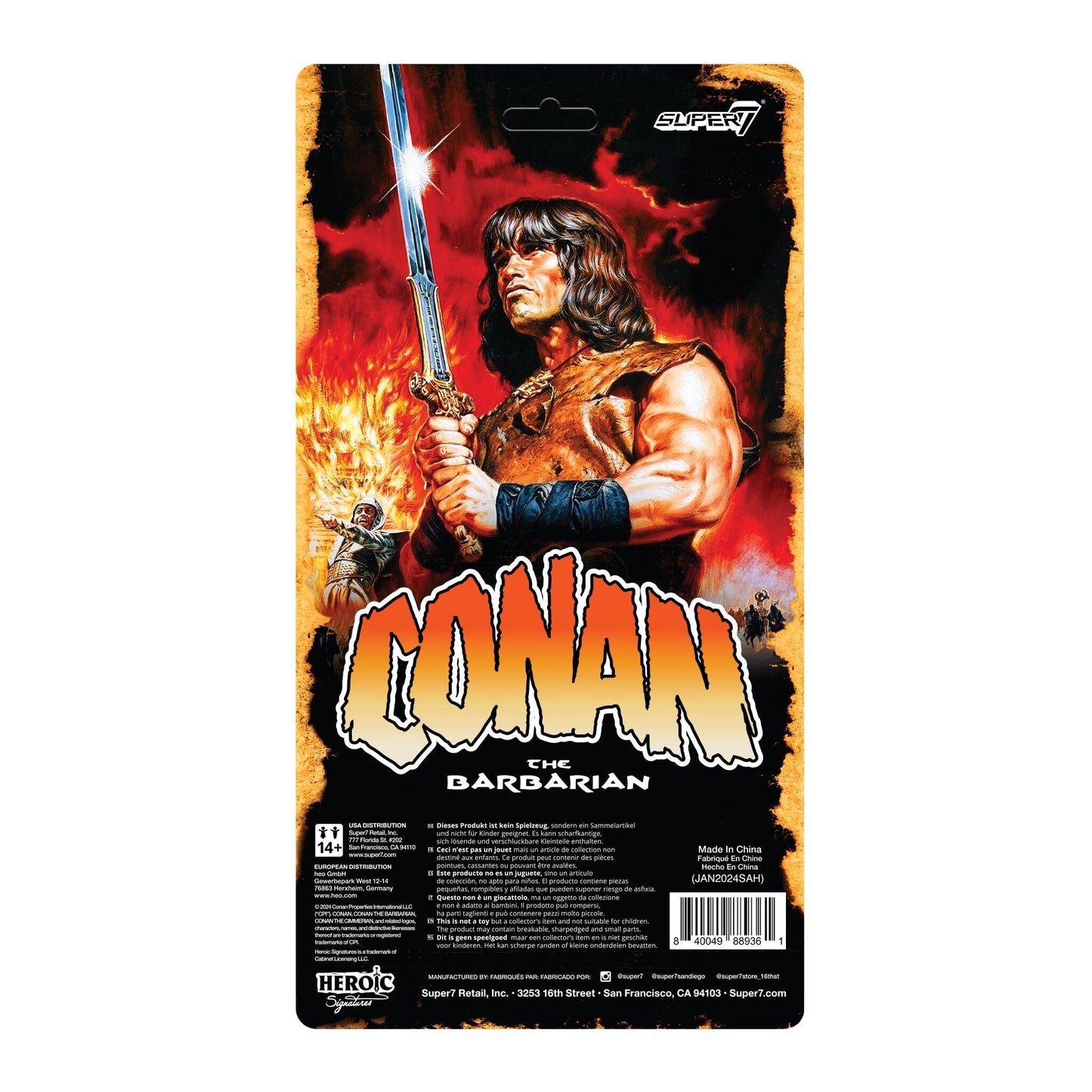 Super7 Conan The Barbarian Vintage Figure Wave 1 - Conan (Blood Splatter) PRE-ORDER