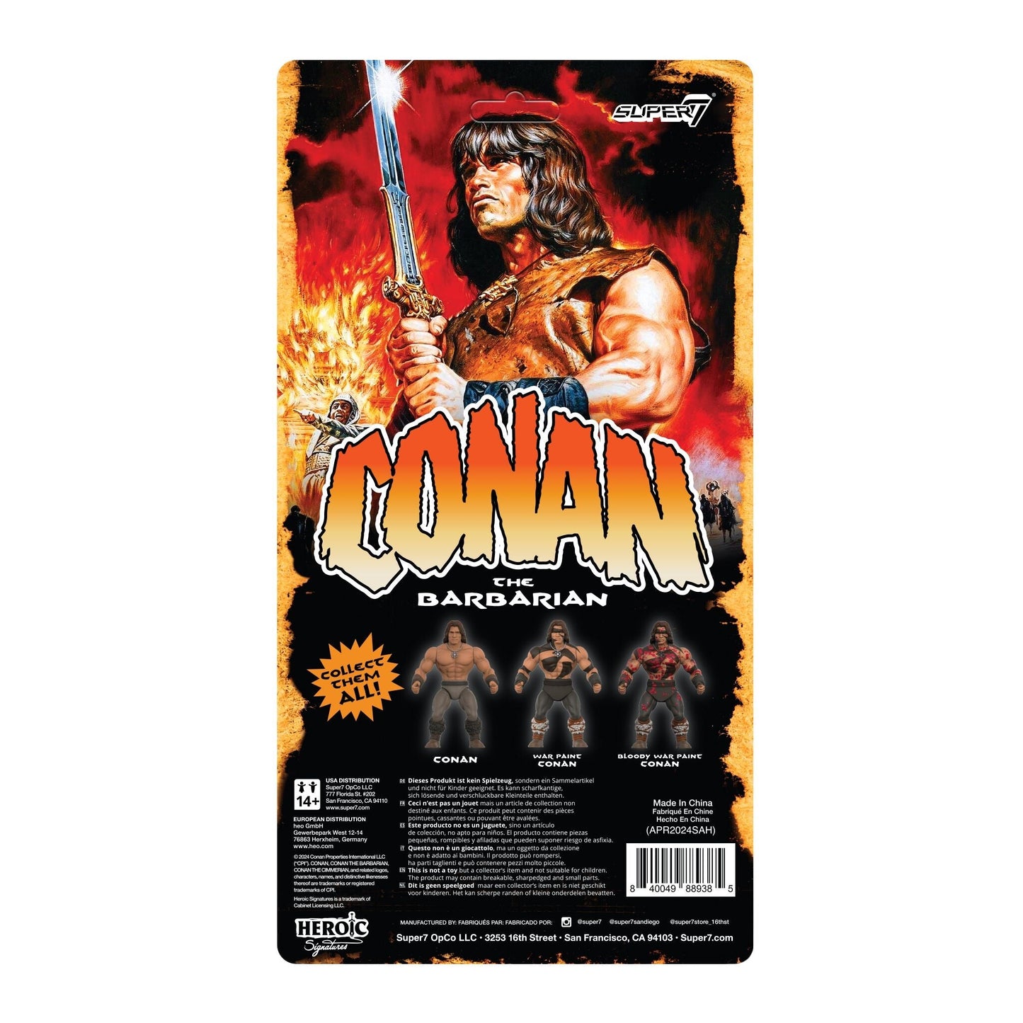 Super7 Conan The Barbarian Vintage Figure Wave 2 - Conan (War Paint) PRE-ORDER