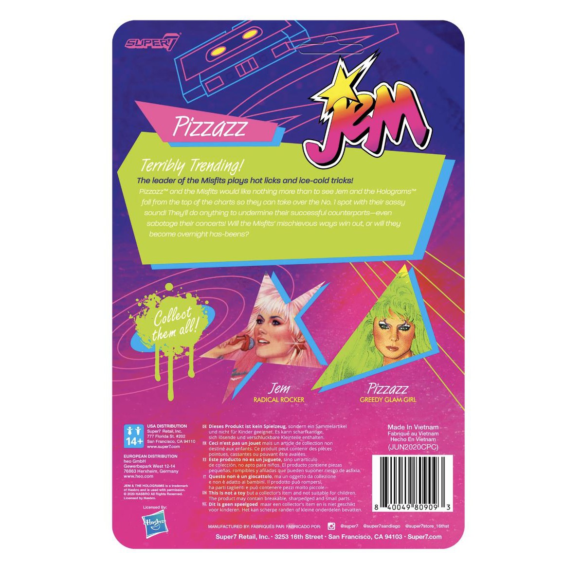 Super7 Jem and the Holograms ReAction Figure Wave 1 - Pizzazz