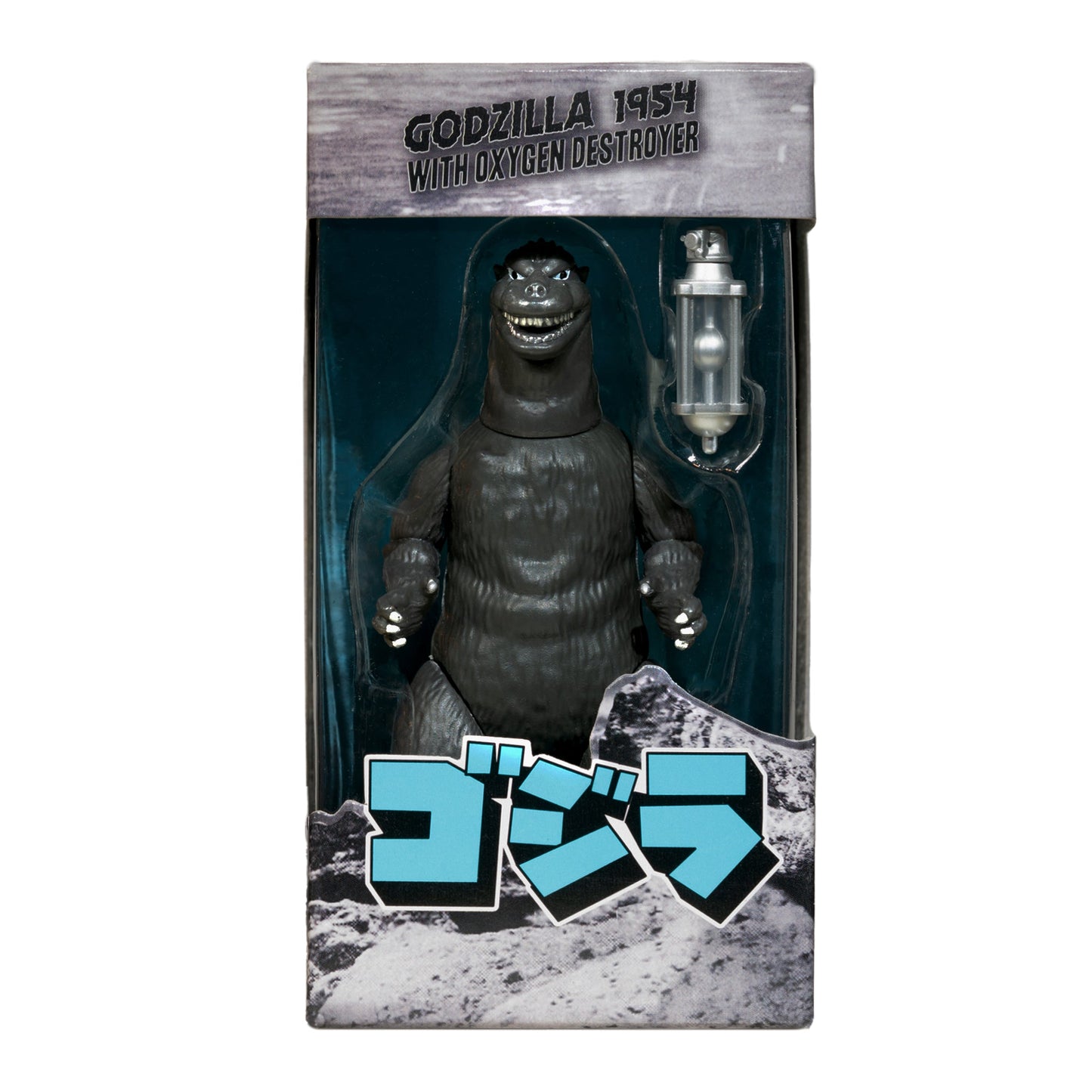 Super7 Toho ReAction Figure - Godzilla '54 (Silver Screen With Oxygen Destroyer Cannister) NYCC PRE-ORDER