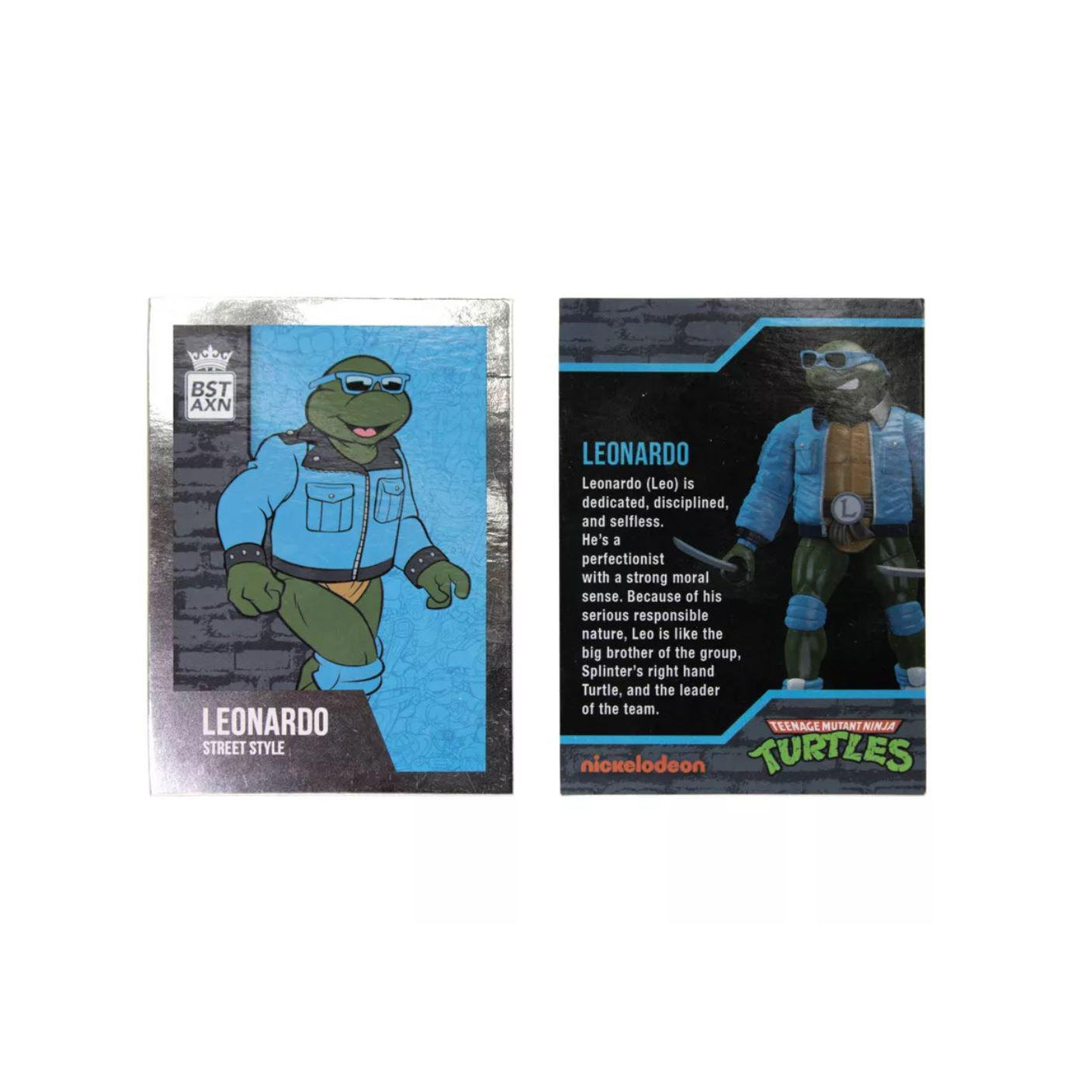 The Loyal Subjects BST AXN Teenage Mutant Ninja Turtles Street Gang Leonardo Windbreaker Action Figure