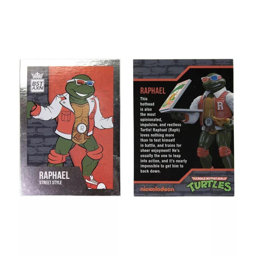 The Loyal Subjects BST AXN Teenage Mutant Ninja Turtles Street Gang Raphael Letterman Jacket Action Figure
