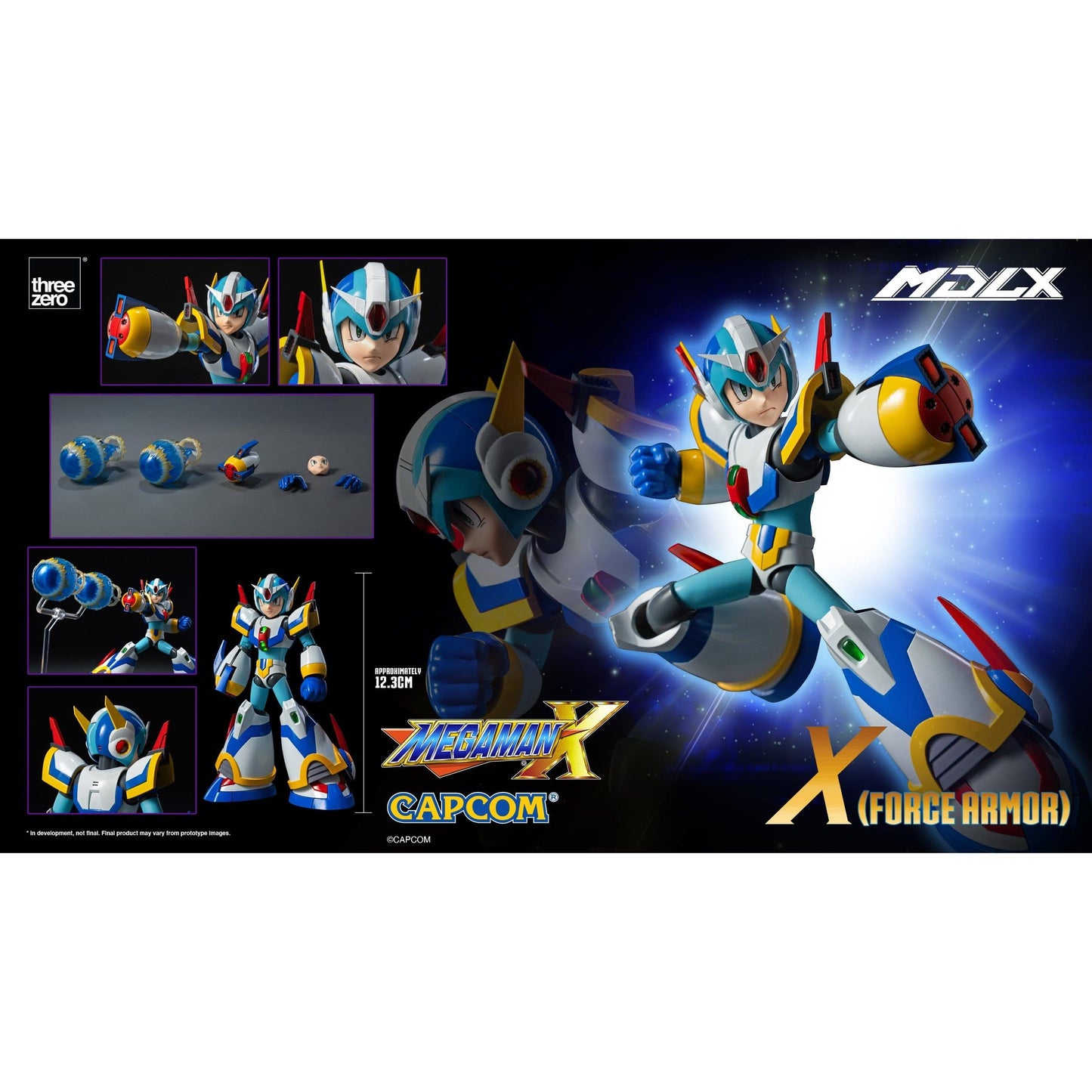 ThreeZero Mega Man X MDLX Rockman / Mega Man Force Armour Action Figure PRE-ORDER