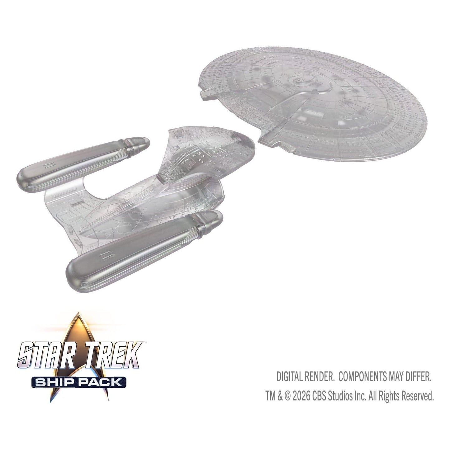 WizKids Star Trek Ship Pack U.S.S. Enterprise 60th Anniversary Edition Prepainted Miniatures PRE-ORDER