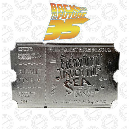 Back To The Future Silver Plated Replica Enchantment Under the Sea Dance Ticket