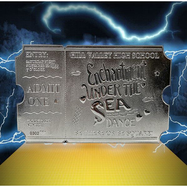 Back To The Future Silver Plated Replica Enchantment Under the Sea Dance Ticket