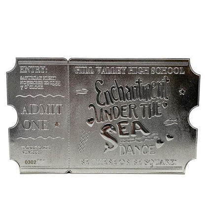 Back To The Future Silver Plated Replica Enchantment Under the Sea Dance Ticket