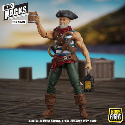 Boss Fight Studios Hero H.A.C.K.S. 1/18 Heroes and Villains Daniel Wright: Pirate Quartermaster Action Figure PRE-ORDER