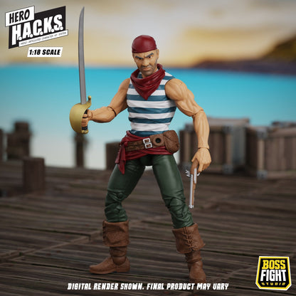 Boss Fight Studios Hero H.A.C.K.S. 1/18 Heroes and Villains Daniel Wright: Pirate Quartermaster Action Figure PRE-ORDER