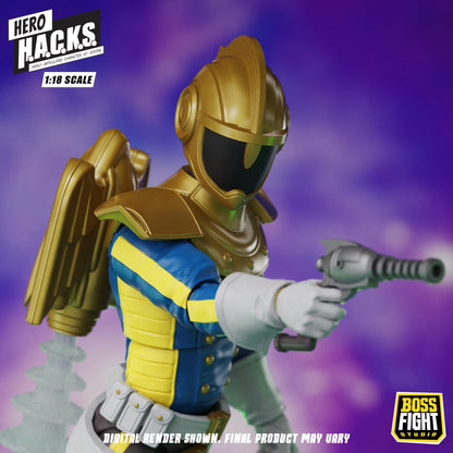 Boss Fight Studios Hero H.A.C.K.S. 1/18 Heroes and Villains Jett Steelblade: Stellar Knight of Accord Action Figure PRE-ORDER
