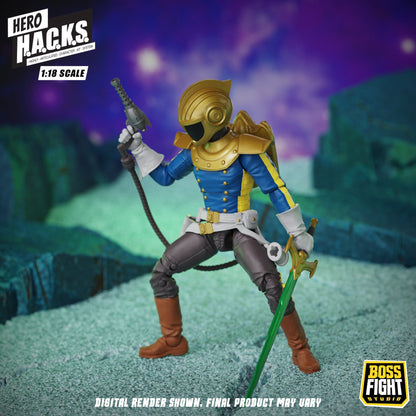 Boss Fight Studios Hero H.A.C.K.S. 1/18 Heroes and Villains Jett Steelblade: Stellar Knight of Accord Action Figure PRE-ORDER