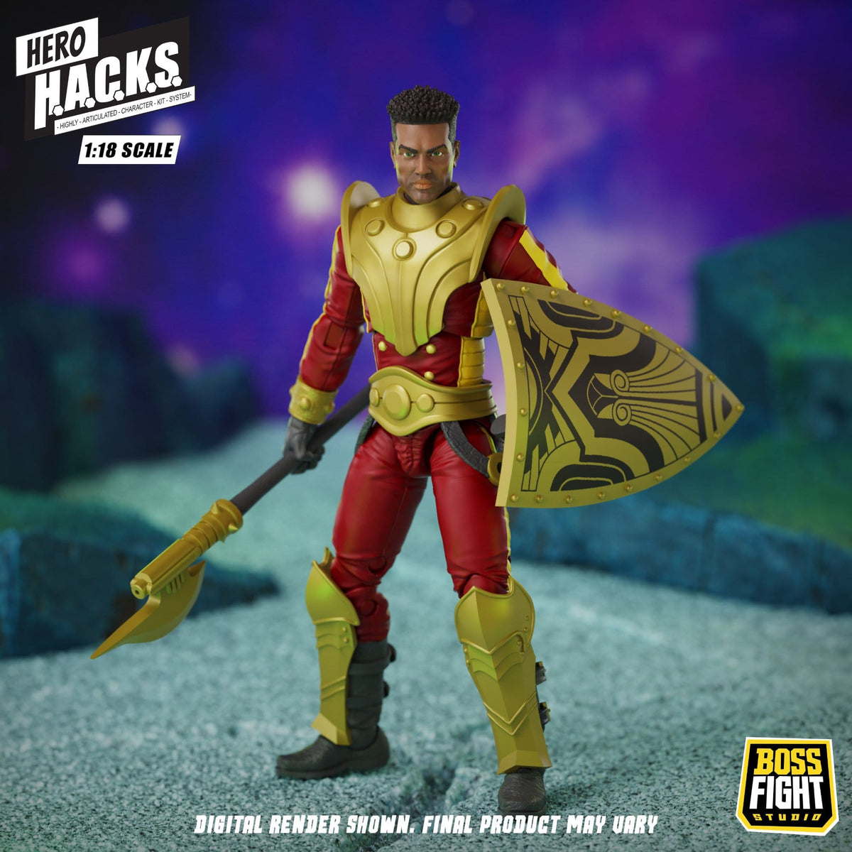 Boss Fight Studios Hero H.A.C.K.S. 1/18 Heroes and Villains Stellar Guard: Cosmic Defender of Accord Action Figure PRE-ORDER