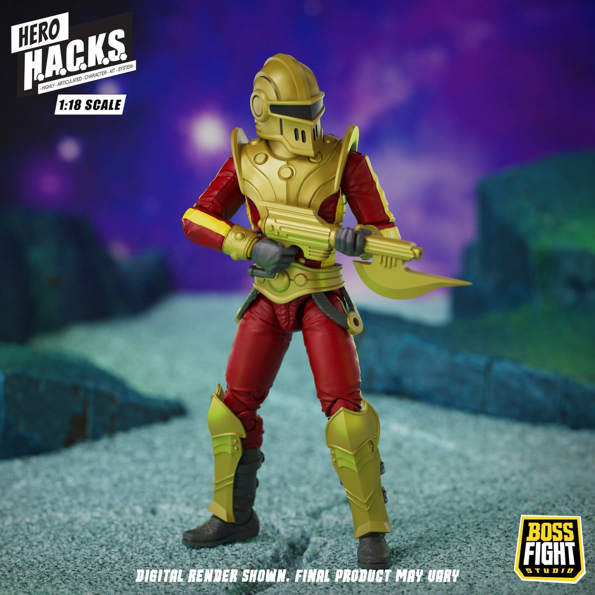 Boss Fight Studios Hero H.A.C.K.S. 1/18 Heroes and Villains Stellar Guard: Cosmic Defender of Accord Action Figure PRE-ORDER