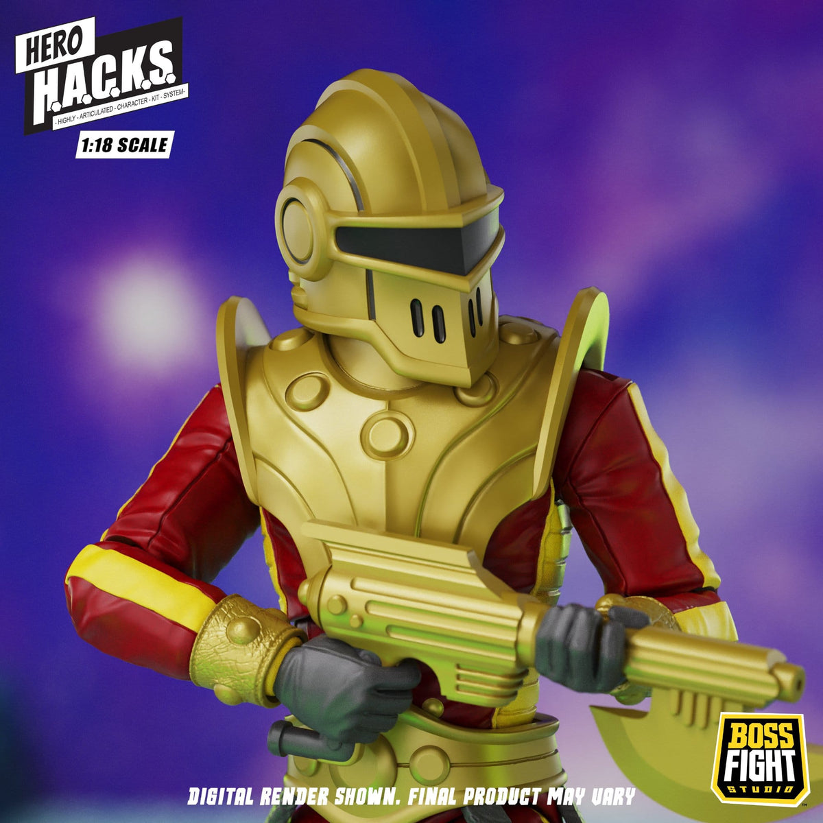 Boss Fight Studios Hero H.A.C.K.S. 1/18 Heroes and Villains Stellar Guard: Cosmic Defender of Accord Action Figure PRE-ORDER
