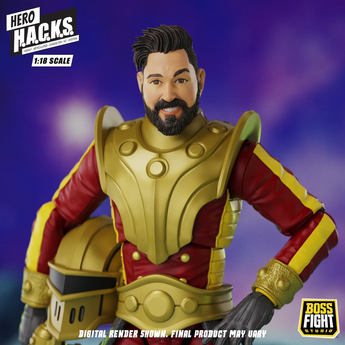 Boss Fight Studios Hero H.A.C.K.S. 1/18 Heroes and Villains Stellar Guard: Cosmic Defender of Accord Action Figure PRE-ORDER