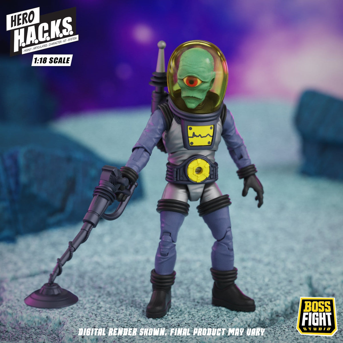 Boss Fight Studios Hero H.A.C.K.S. 1/18 Heroes and Villains Zarko Resources Inc.: Galactic Prospectors Action Figure PRE-ORDER