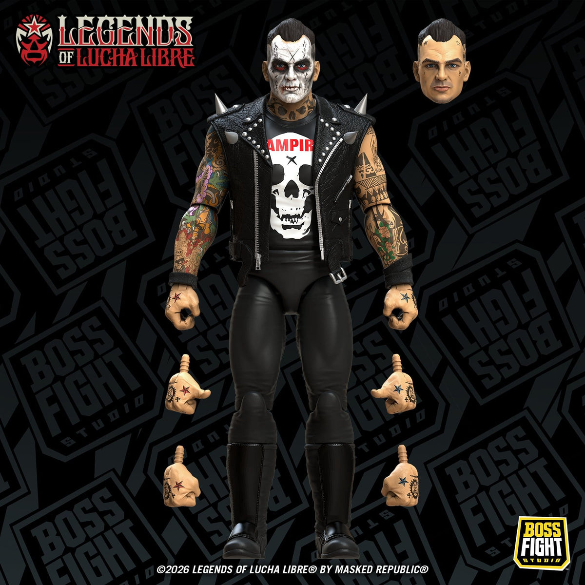 Boss Fight Studios Legends of Lucha Libre Fanaticos Vampiro Coffin Box Resurrected Action Figure PRE-ORDER