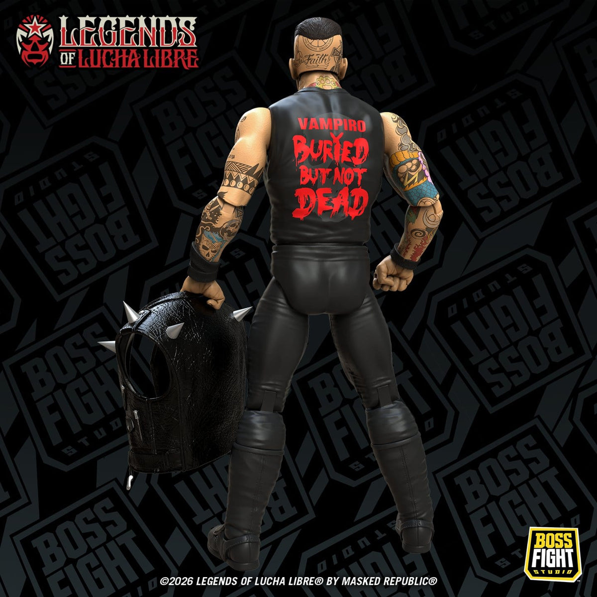 Boss Fight Studios Legends of Lucha Libre Fanaticos Vampiro Coffin Box Resurrected Action Figure PRE-ORDER