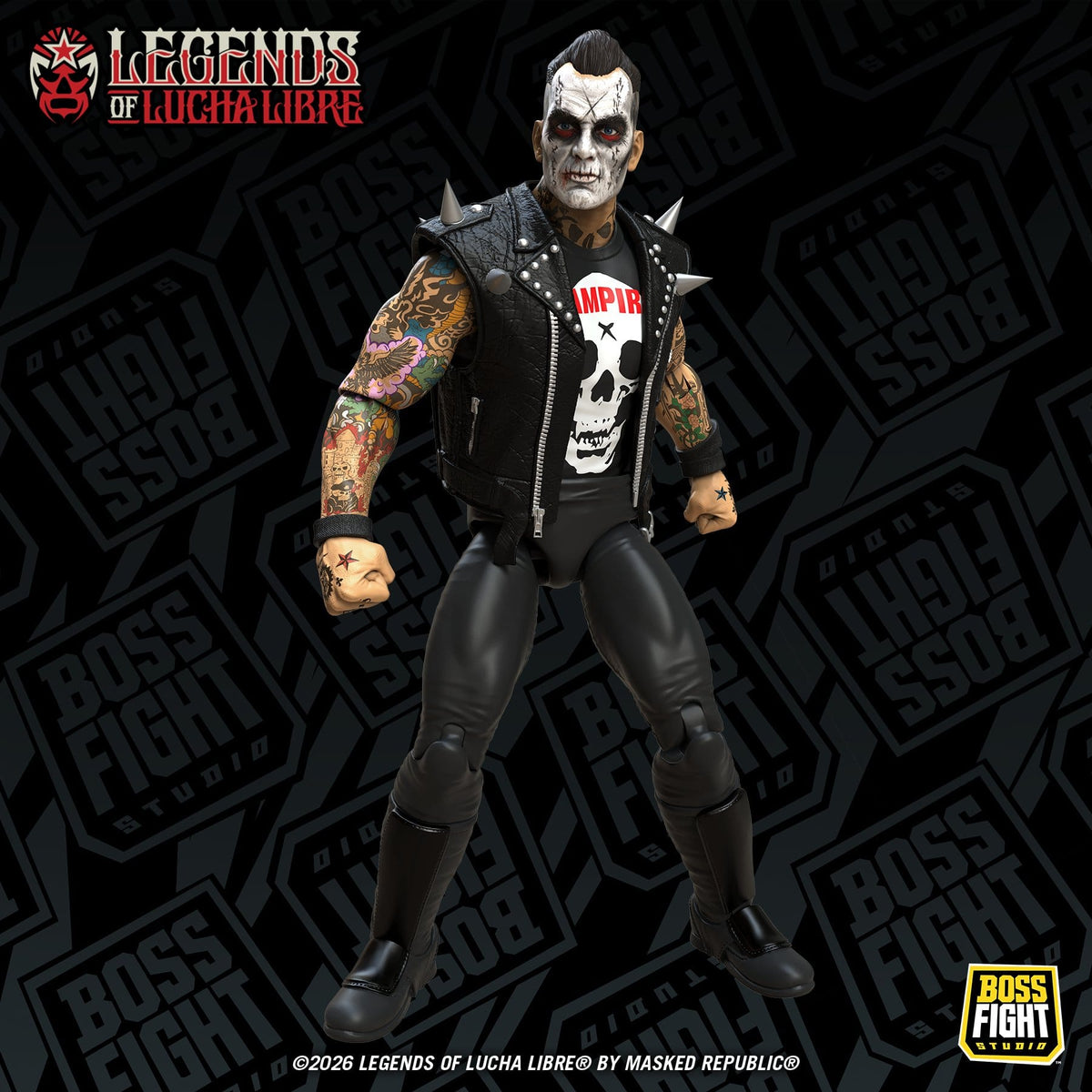 Boss Fight Studios Legends of Lucha Libre Fanaticos Vampiro Coffin Box Resurrected Action Figure PRE-ORDER