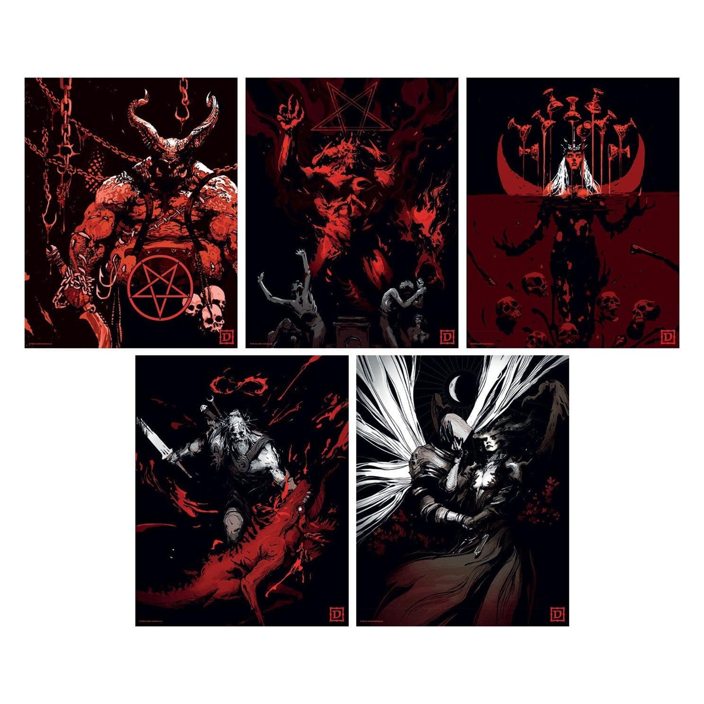 Diablo Set of Five Limited Edition Art Prints PRE-ORDER