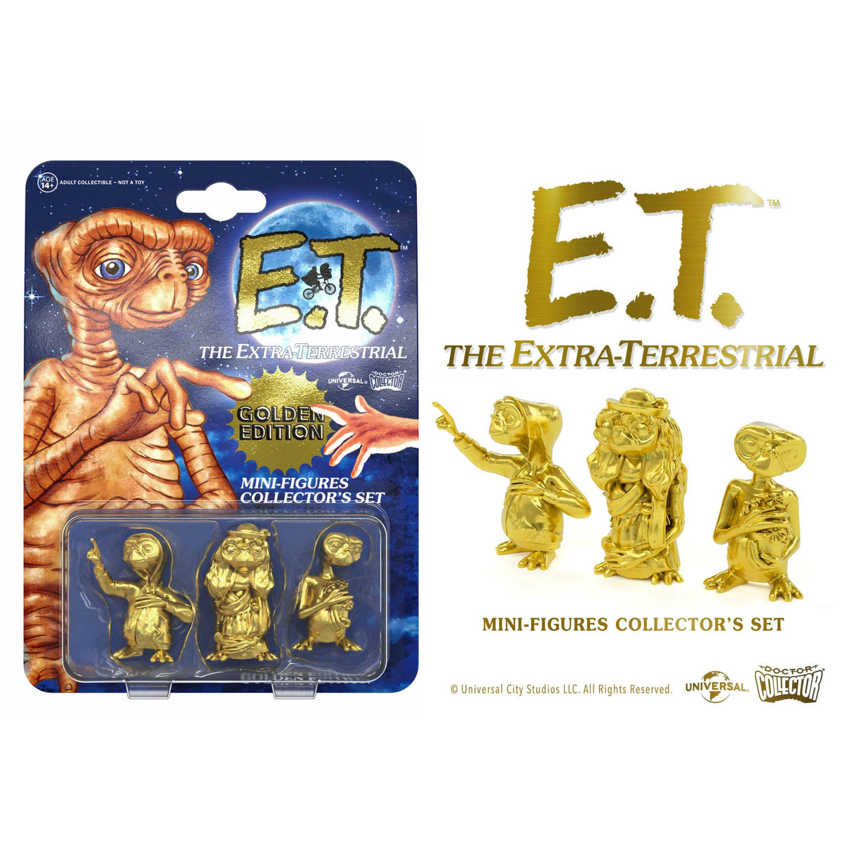 Doctor Collector E.T. the Extra-Terrestrial Collector's Set Mini Figures 3-Pack Golden Edition PRE-ORDER