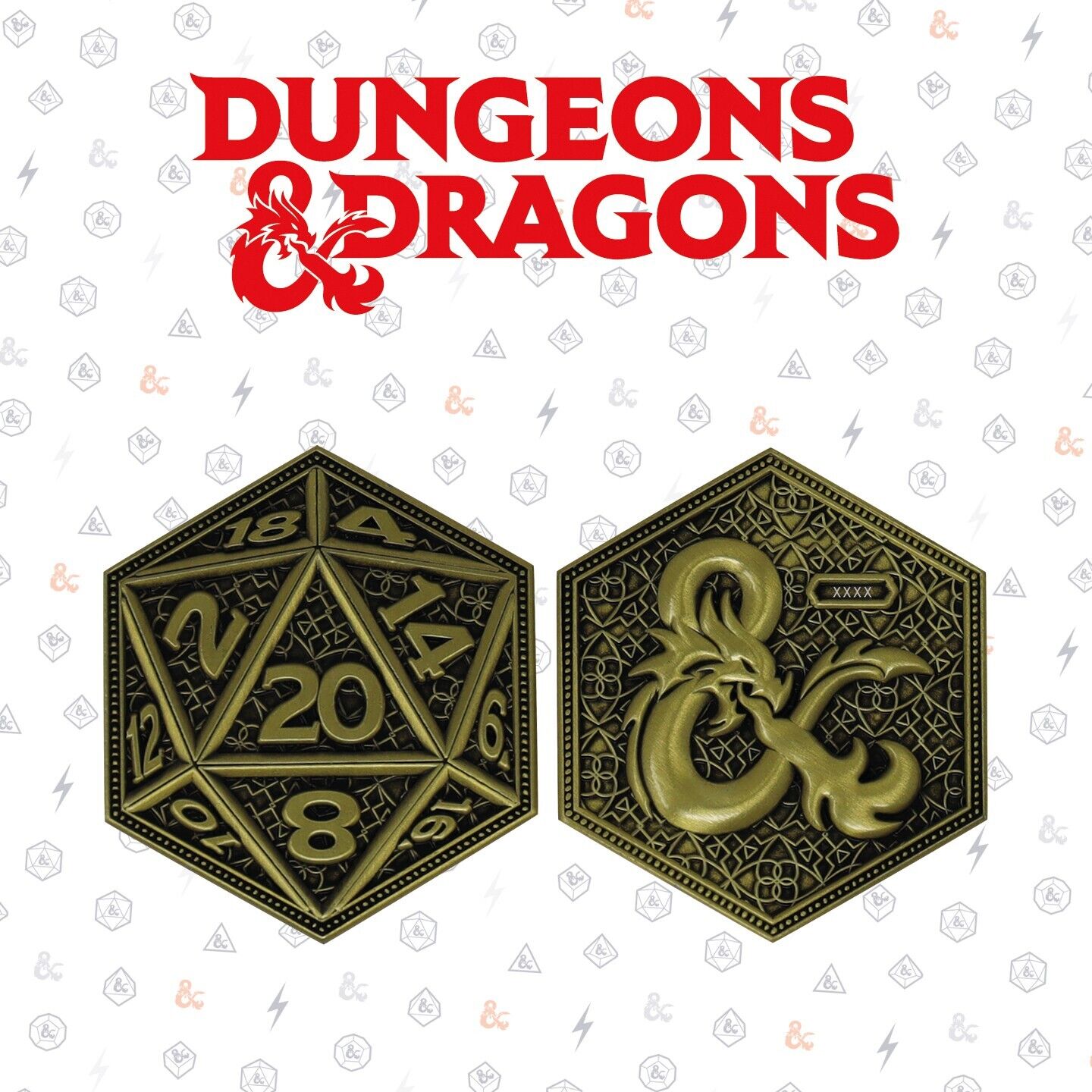 Dungeons & Dragons Limited Edition D20 Dice Collectable Coin Fanattik