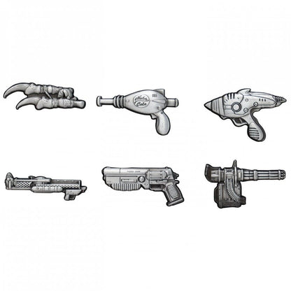 Fallout Limited Edition Set Of 6 Nickel Weapon Themed Pin Badges Fanattik