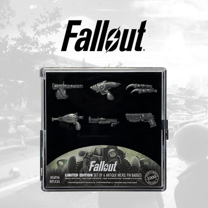 Fallout Limited Edition Set Of 6 Nickel Weapon Themed Pin Badges Fanattik