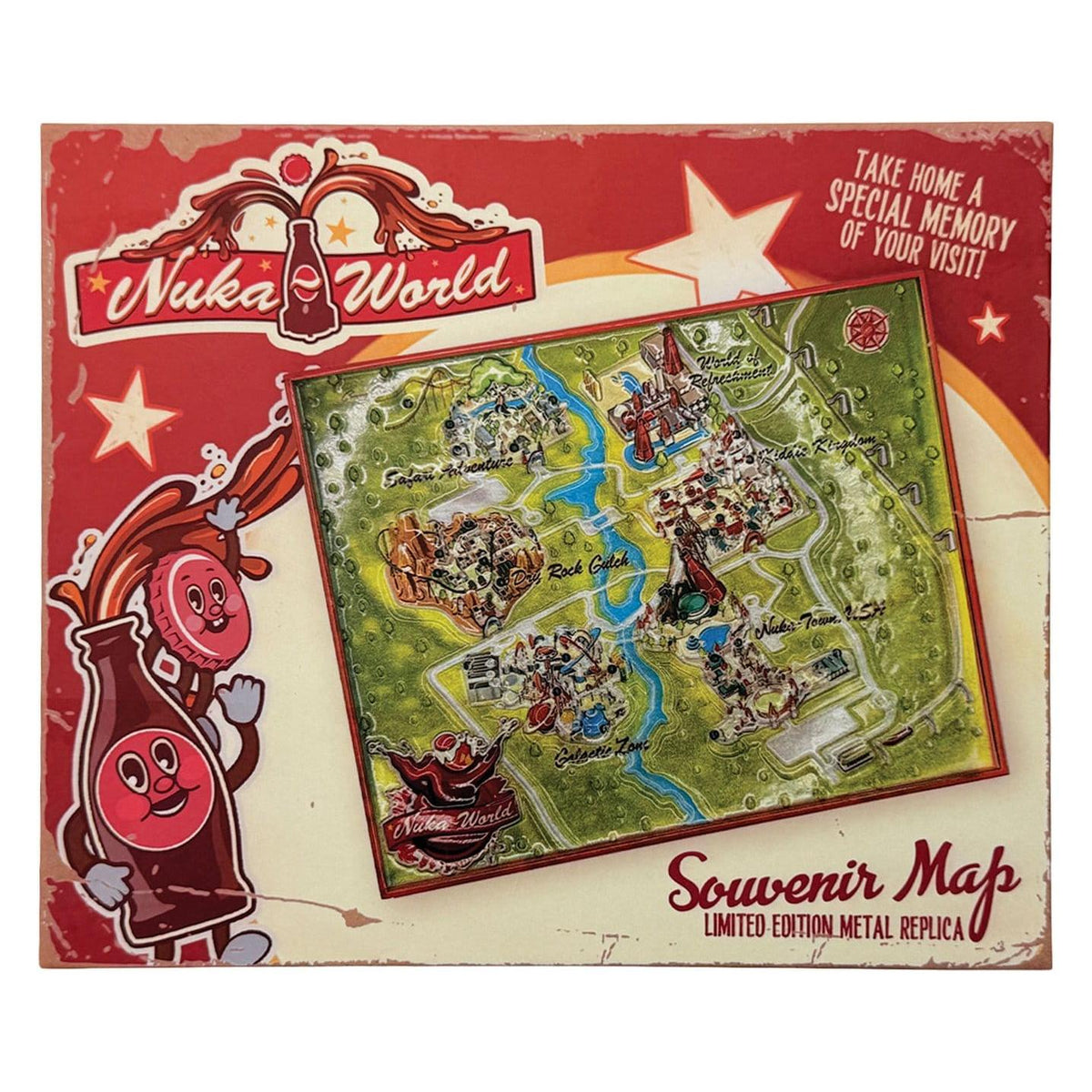 Fallout Replica Nuka-World Limited Edition Metal Souvenir Map PRE-ORDER