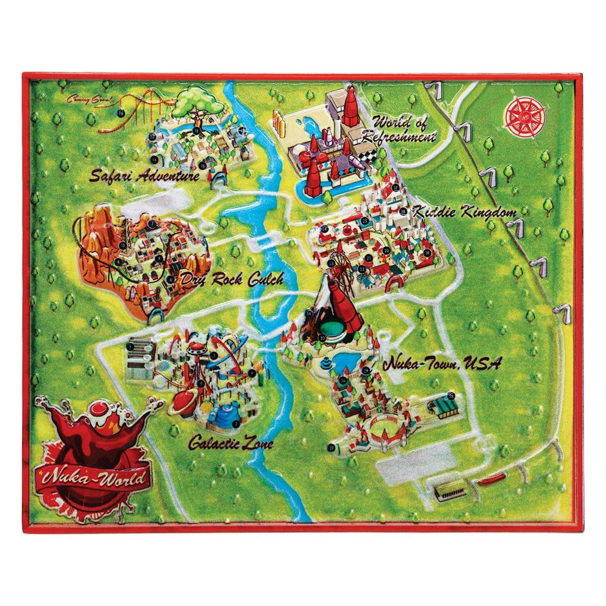 Fallout Replica Nuka-World Limited Edition Metal Souvenir Map PRE-ORDER