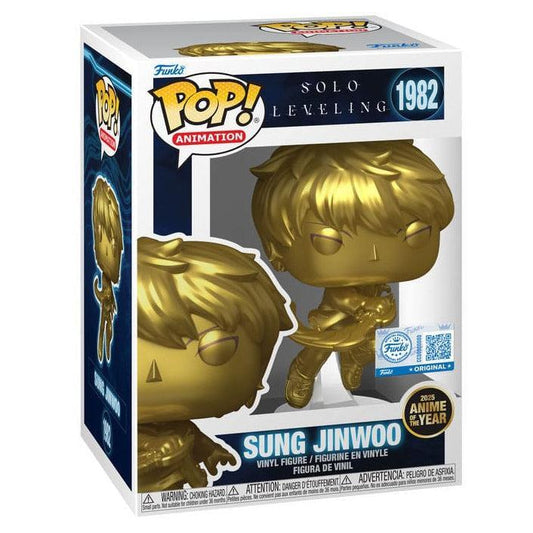 Funko Pop! Animation Solo Leveling Vinyl Figure - Sung Jinwoo (Gold) 1982 Exclusive Edition PRE-ORDER