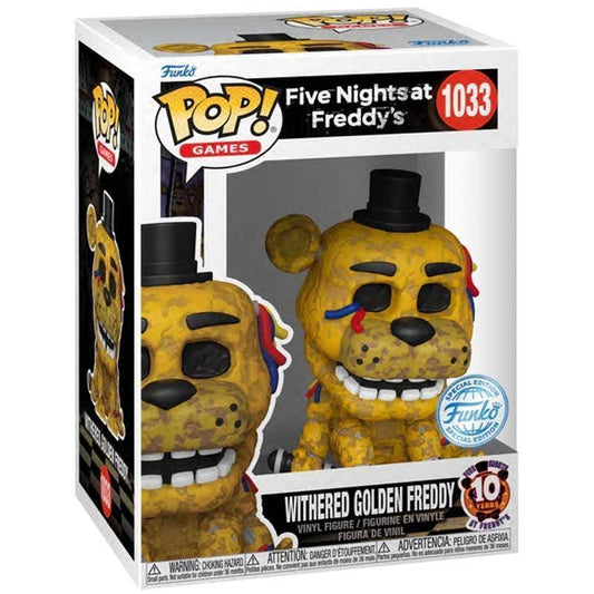 Funko Pop! Games Five Nights at Freddy's Vinyl Figure - Withered Golden Freddy #1033 Special Edition