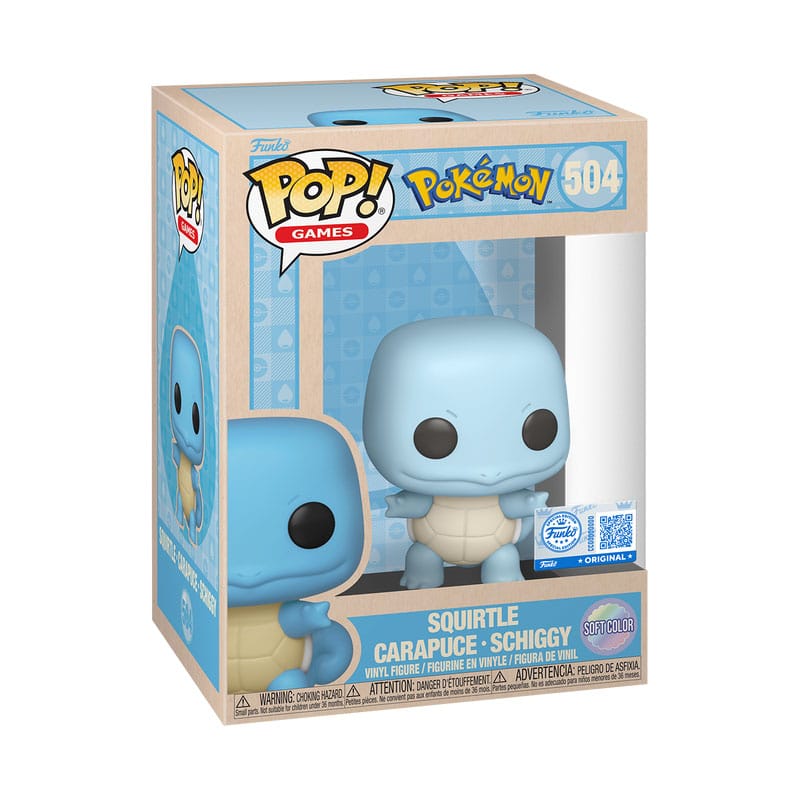 Funko Pop! Games Pokemon Vinyl Figure - Squirtle (Soft Colour) Special Edition #504 PRE-ORDER
