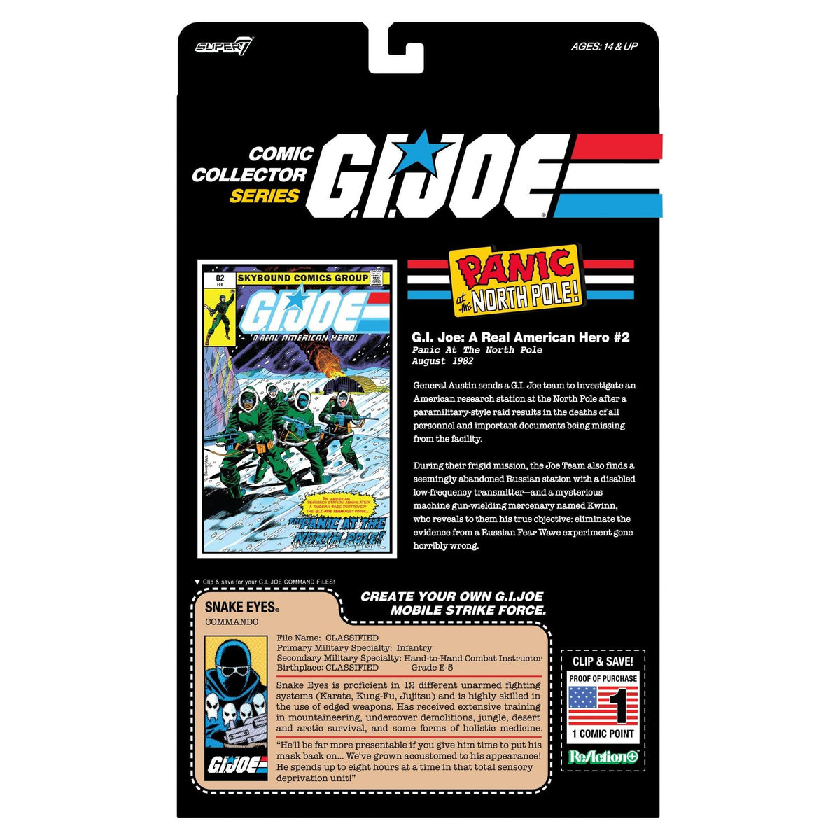 G.I. Joe ReAction+ Snake Eyes (Skybound Comic Box Series, Issue #2) Action Figure PRE-ORDER
