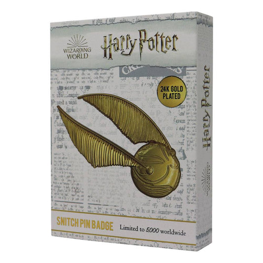 Harry Potter Limited Edition Golden Snitch 24k Gold Plated XL Pin Badge Fanattik