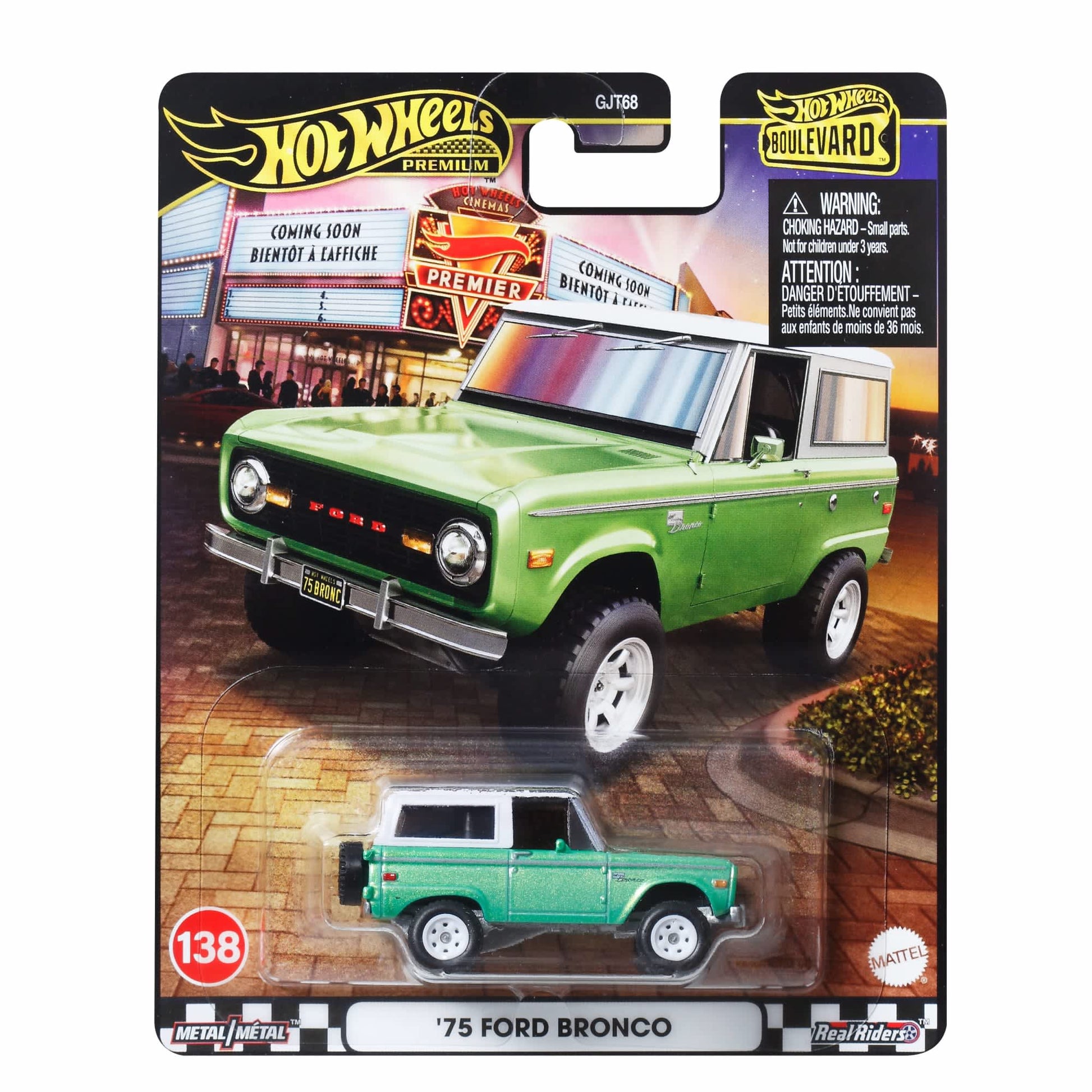 Hot Wheels Premium Car Culture '75 Ford Bronco (Boulevard) Diecast Car