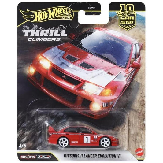 Hot Wheels Premium Car Culture Mitsubishi Lancer Evo VI (Thrill Climbers) Diecast Car