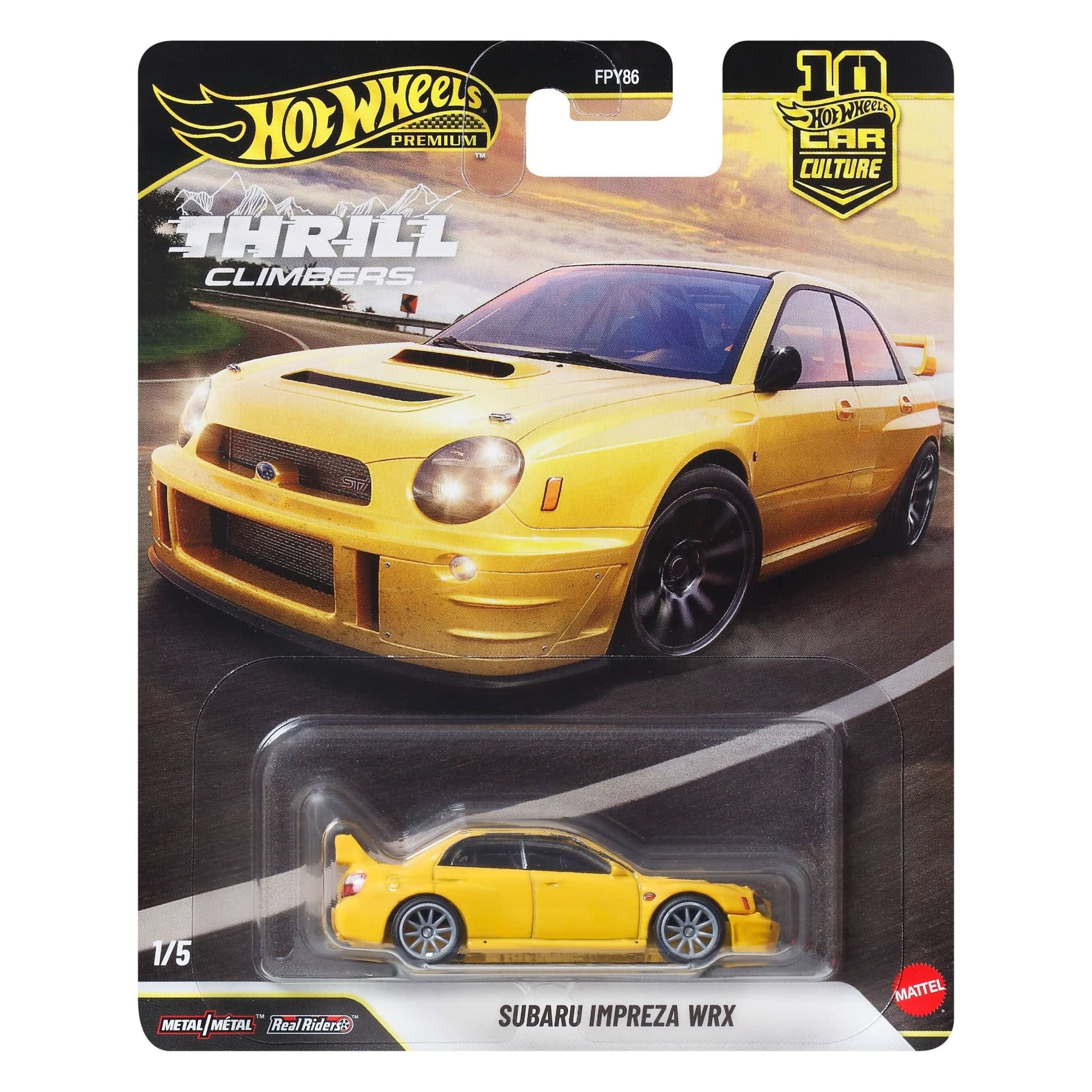 Hot Wheels Premium Car Culture Subaru Impreza WRX (Thrill Climbers) Diecast Car
