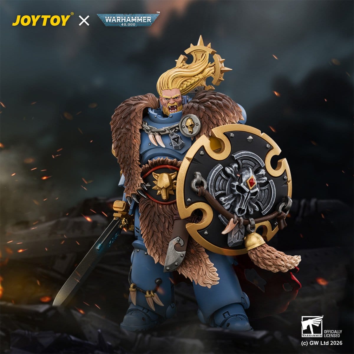 JoyToy Warhammer Space Marine Space Wolves Wolf Guard Battle Leader Action Figure PRE-ORDER