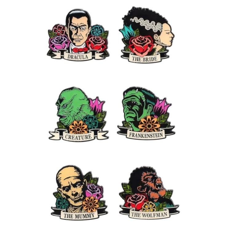 Loungefly Universal Monsters Mystery Blind Box Floral Tattoo Enamel Pin Badge PRE-ORDER