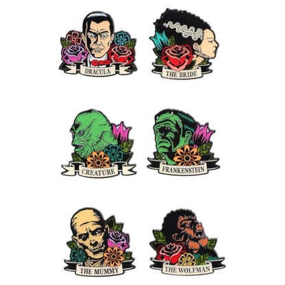 Loungefly Universal Monsters Mystery Blind Box Floral Tattoo Enamel Pin Badge PRE-ORDER