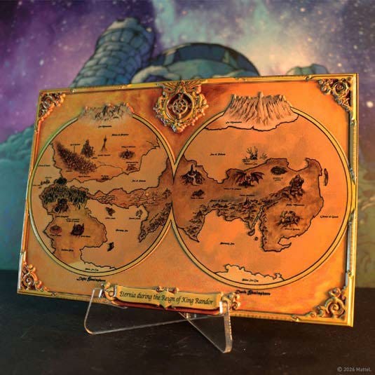 Masters of the Universe Limited Edition Metal Map of Eternia Replica PRE-ORDER