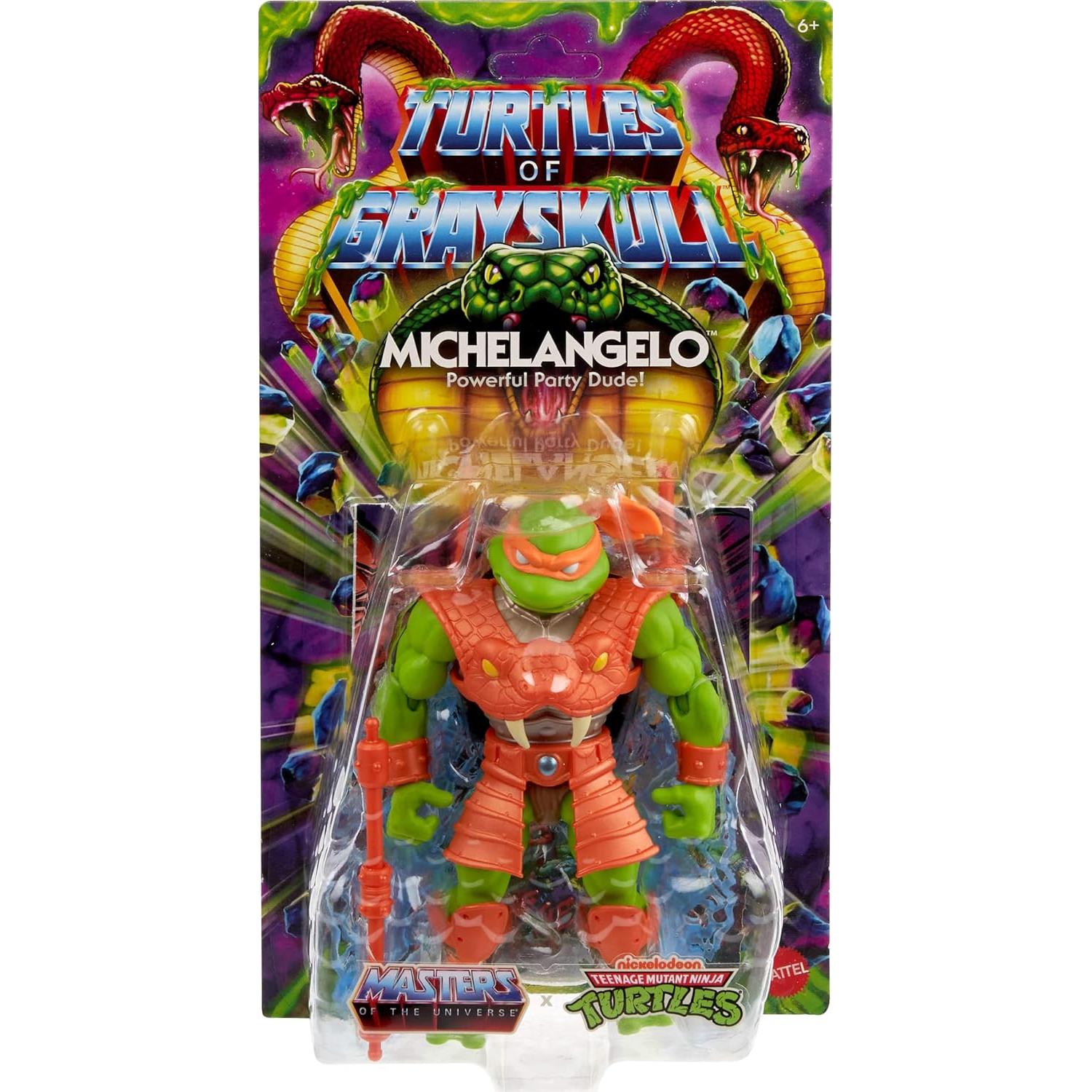 Masters of the Universe Origins Turtles of Grayskull - Michelangelo (Reptile Wars) Action Figure