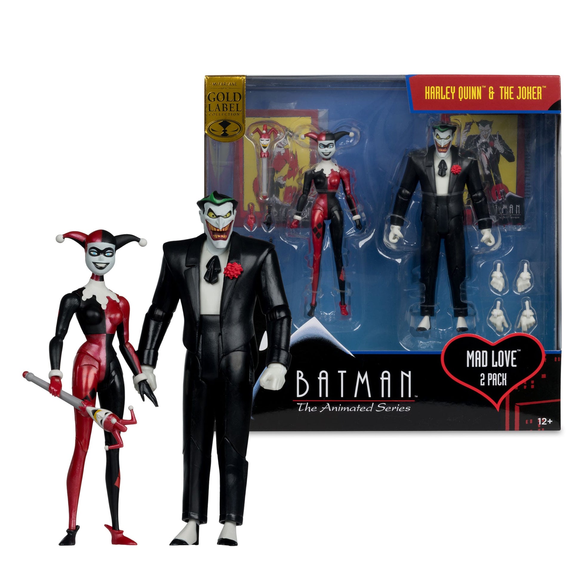 McFarlane Toys Batman: The Animated Series DC Direct Figures - Harley Quinn & The Joker (Mad Love) (Gold Label) PRE-ORDER